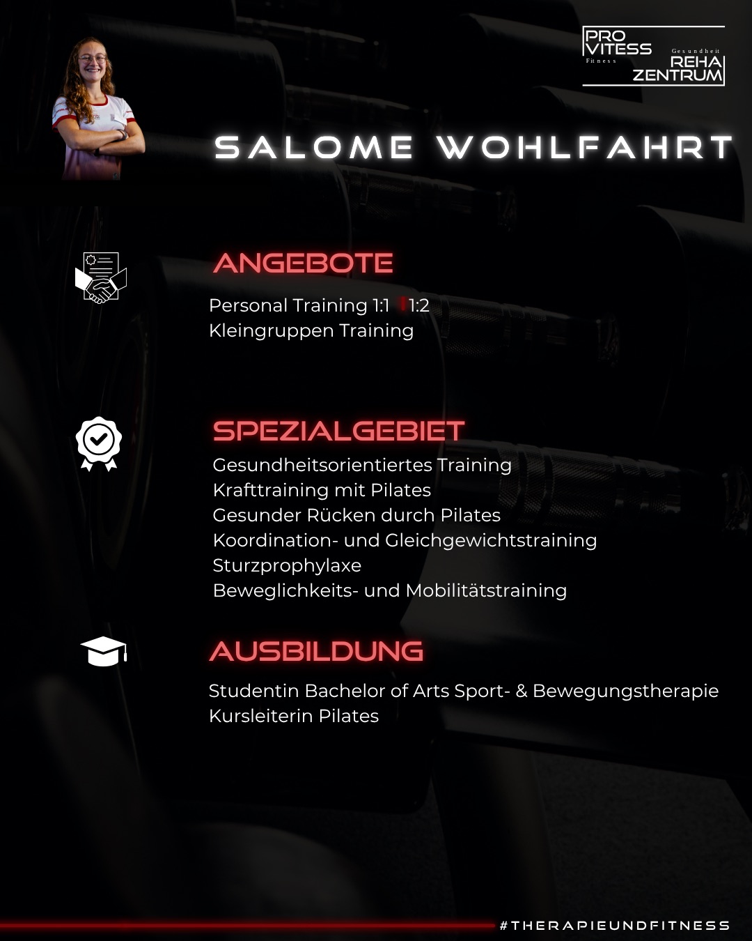 Salome Wohlfahrt, Personal Trainer im Pro Vitess Leonberg