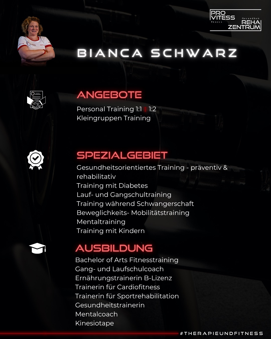 Bianca Schwarz, Personal Trainer im Pro Vitess Leonberg