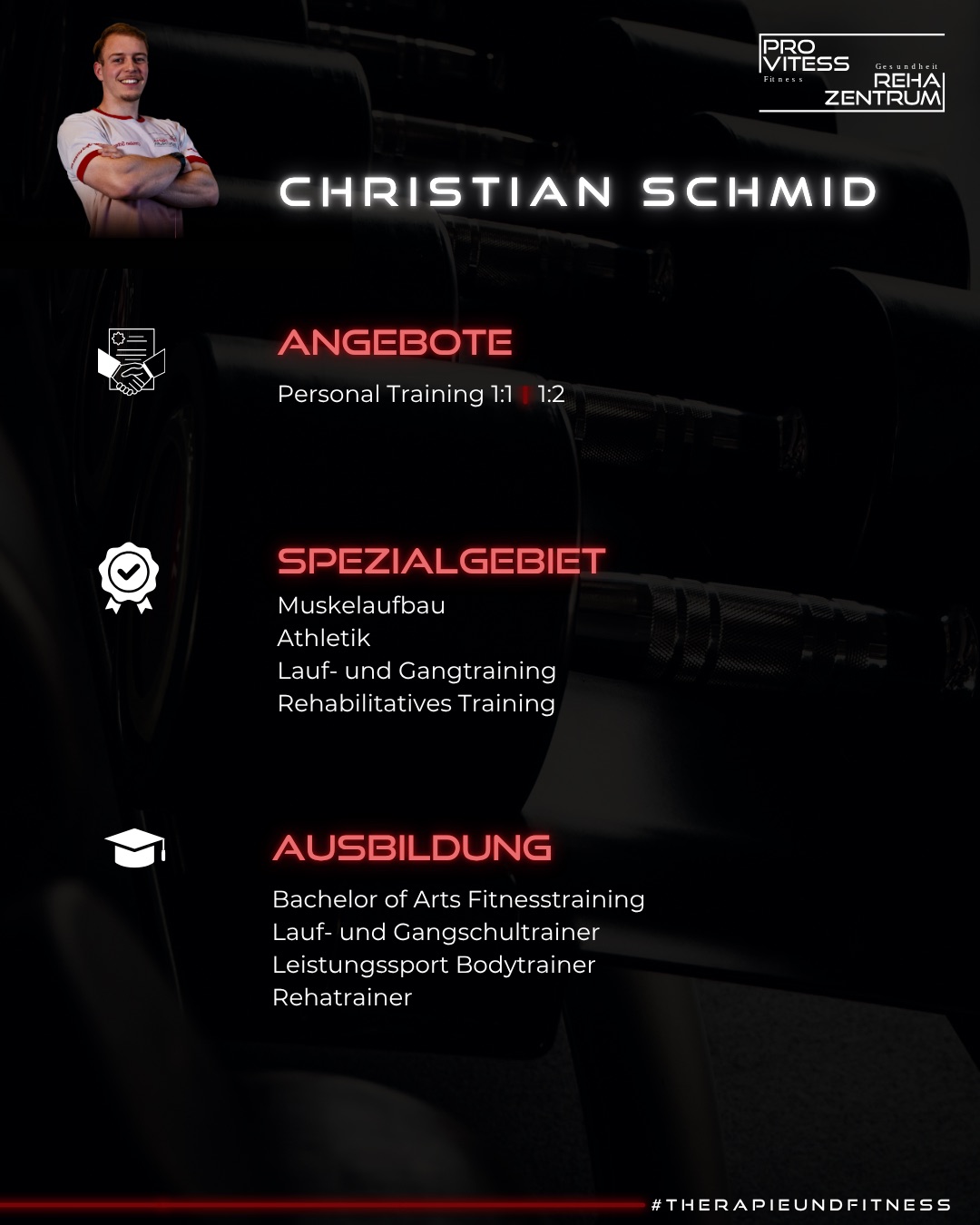 Christian Schmid, Personal Trainer im Pro Vitess Leonberg