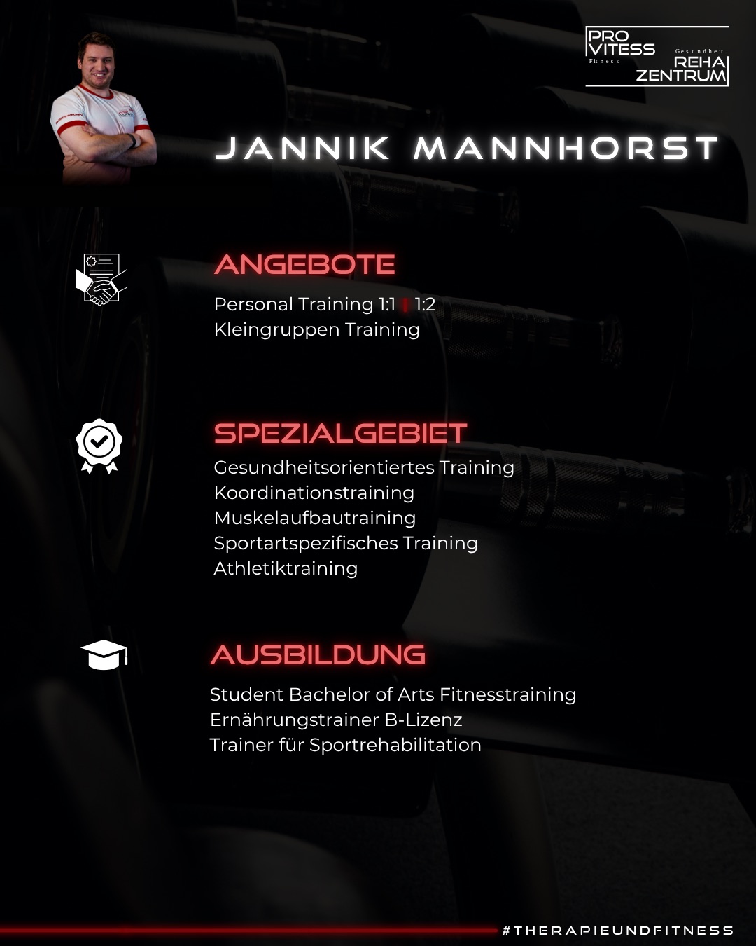 Jannik Mannhorst, Personal Trainer im Pro Vitess Leonberg