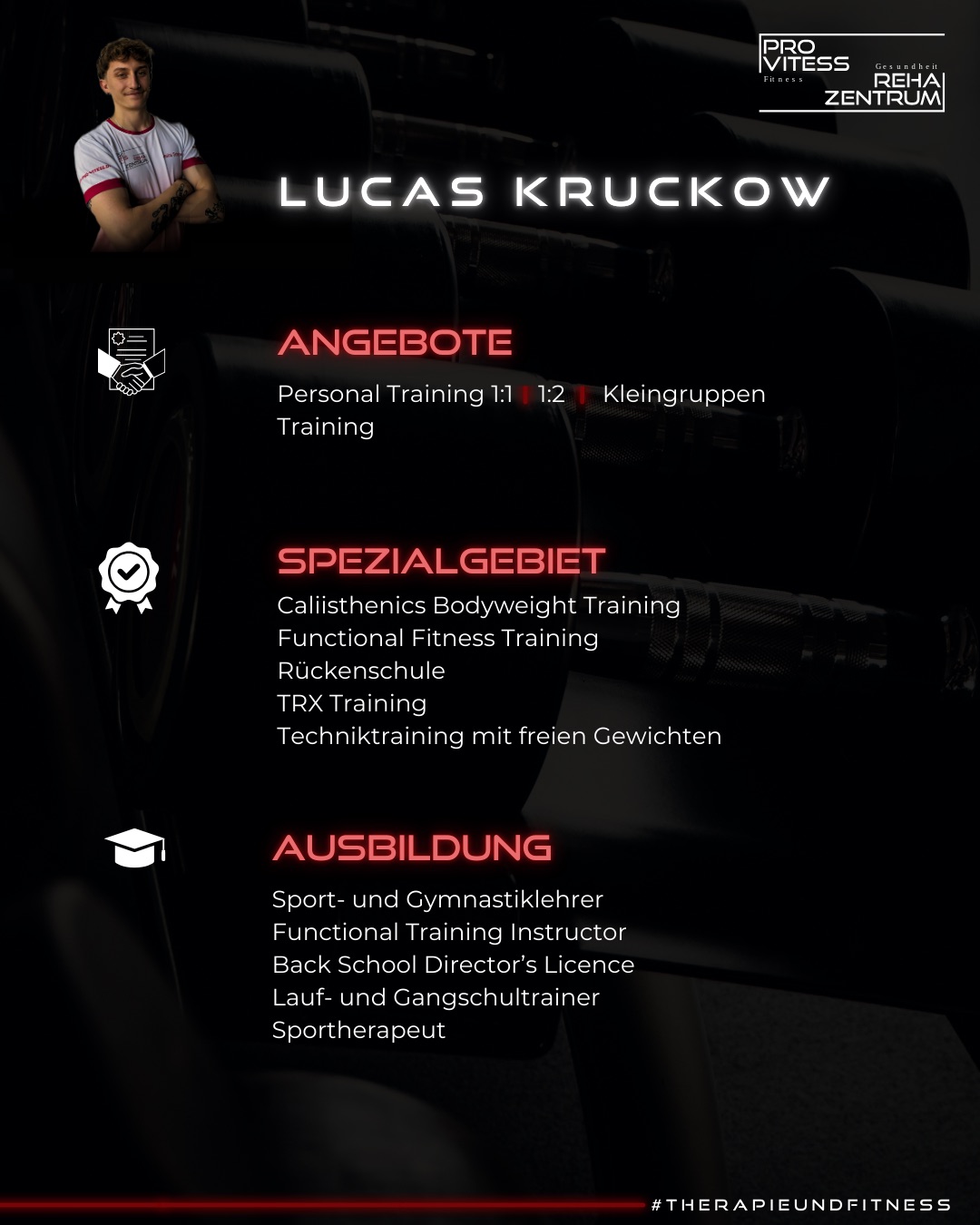 Lucas Kruckow, Personal Trainer im Pro Vitess Leonberg